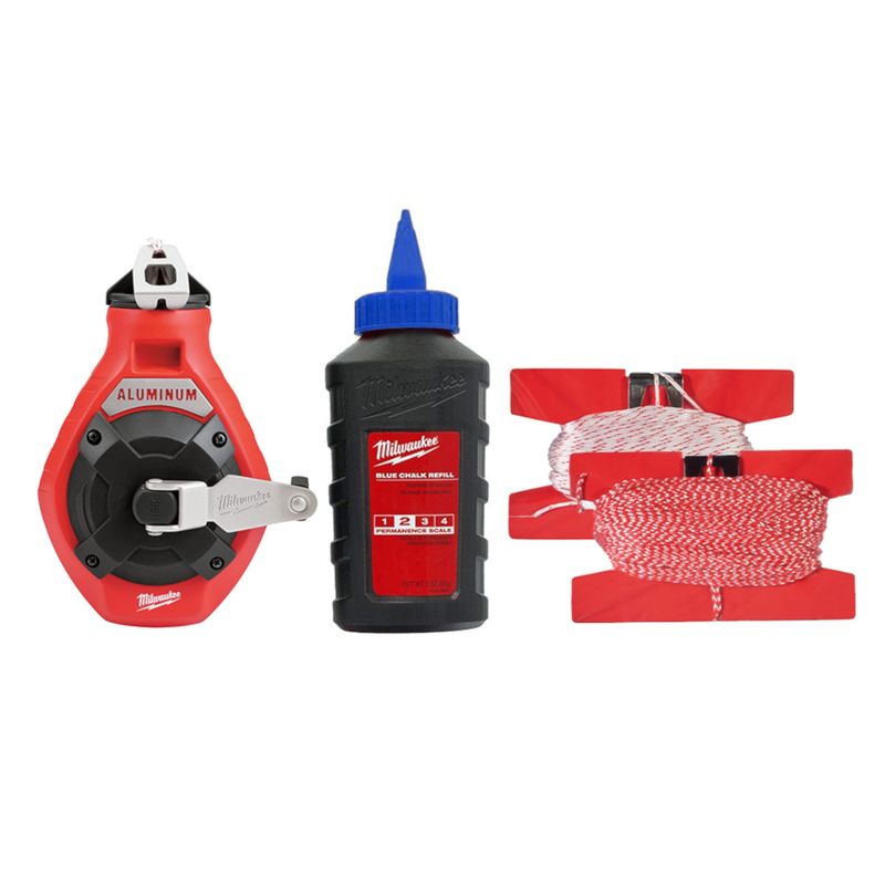 100 ft. Aluminum Chalk Reel Kit with Blue Chalk and Bonus Line 48-22-3993