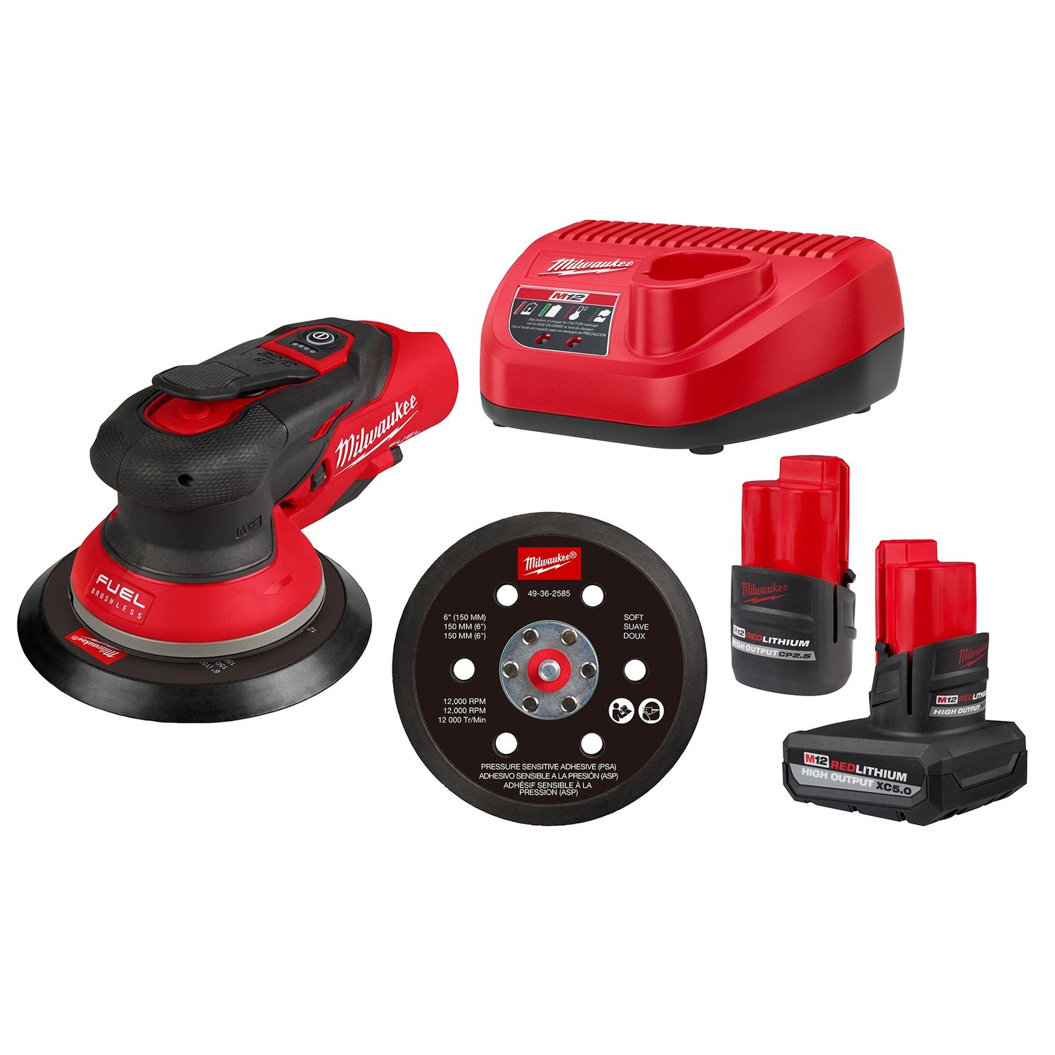 M12 FUEL™ 6&quot; Random Orbital Sander Kit (3/32&quot;) 2584-22CX