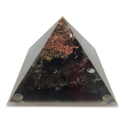 Obsidian CHI Pyramide Wurzelchakra 8x8cm