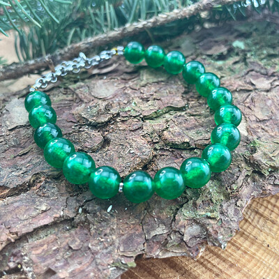Edelstein Armband, Jade grün der Stein der Harmonie