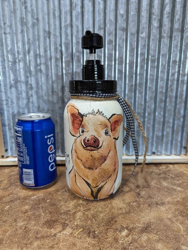 Pig Mason Jar Soap Pump