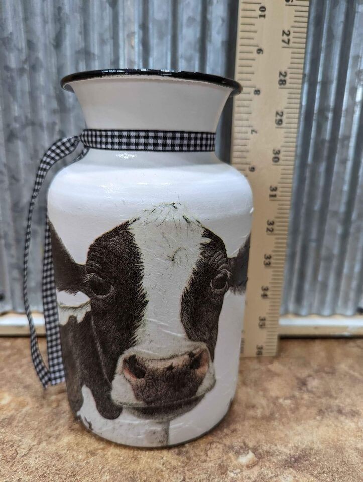 Holstein Cow Milk Jug Vase