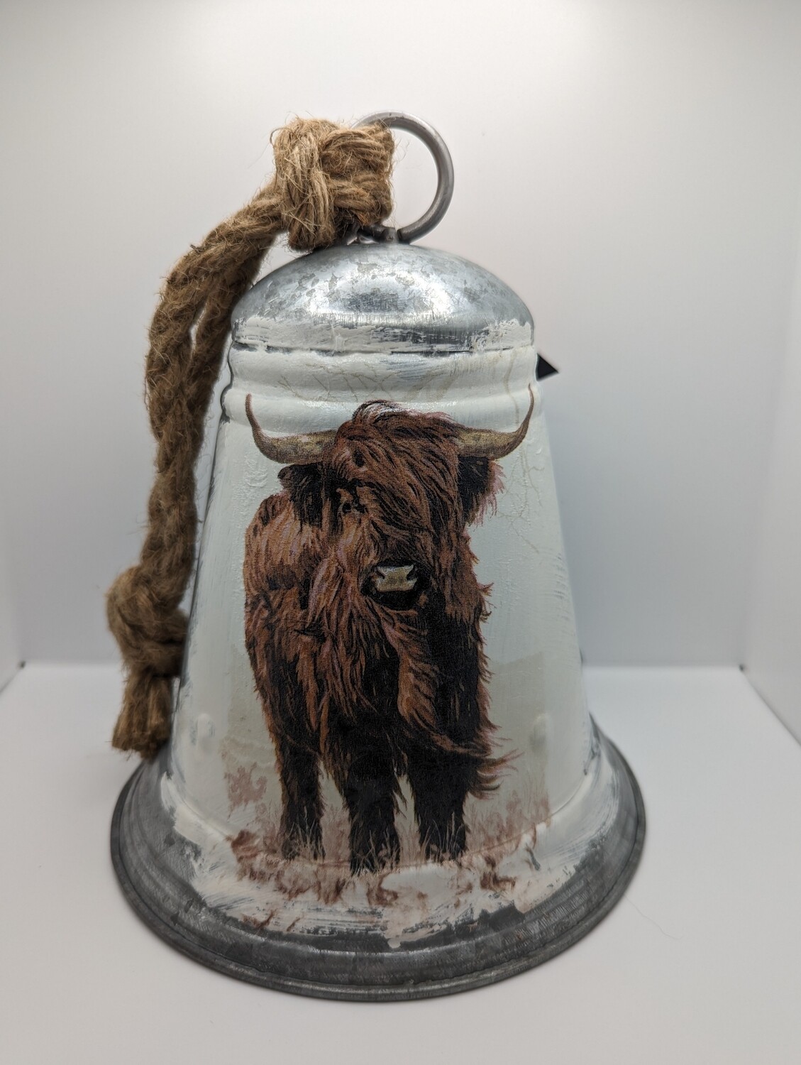 Highland Cow Decorative Galvanized Metal Bell