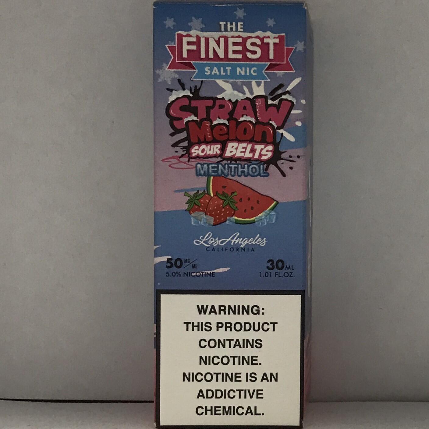 The Finest Salt Nic Straw Melon Sour Belts Menthol 50mg