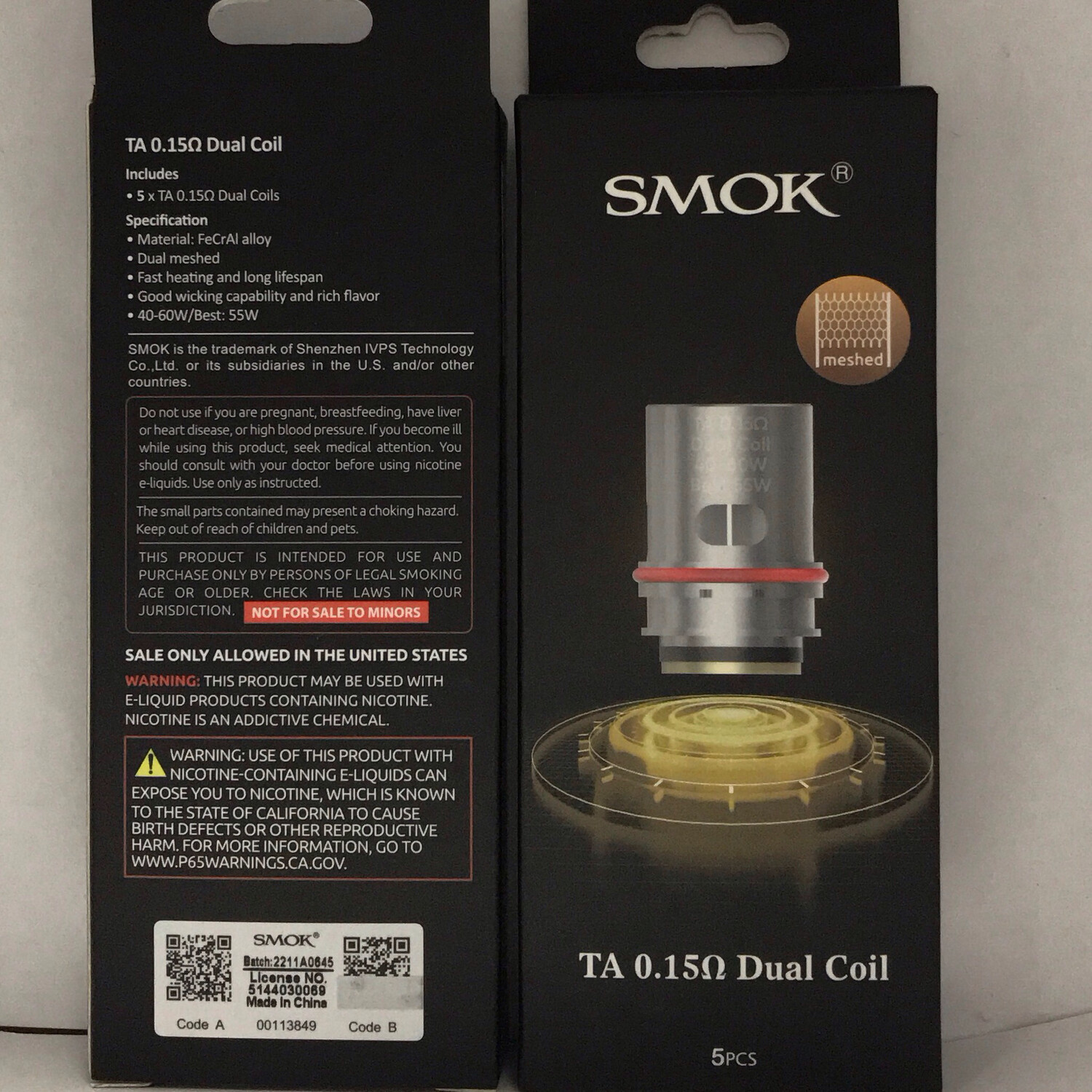 Smok TA Dual 0.15 40-60w Coils 5 Pack
