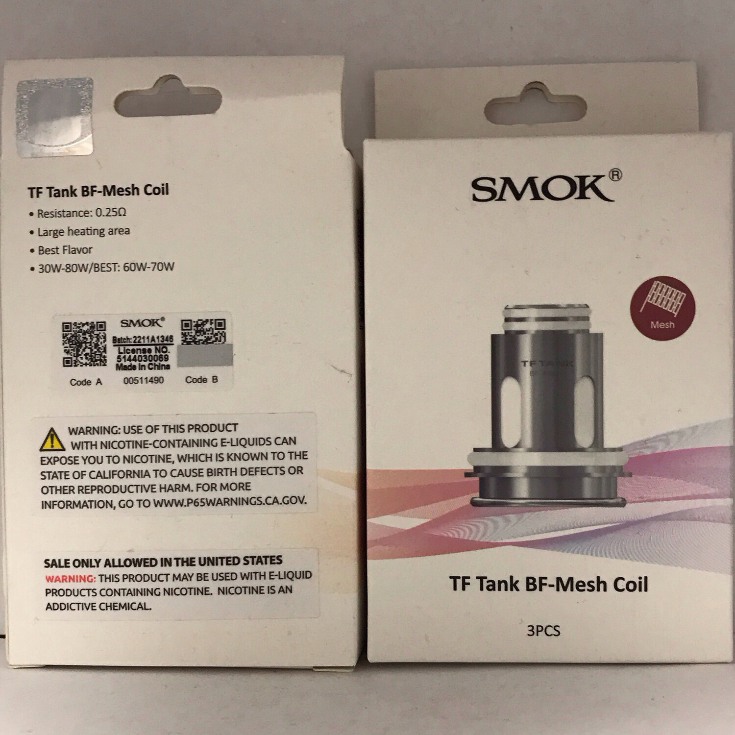 Smok Tf Tank BF-mesh 0.25 60-70w Coils 3 Pack