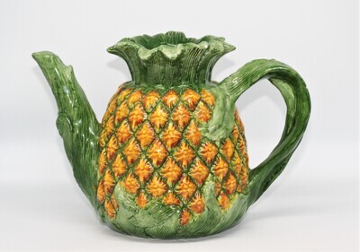 Green Ceramic Hawaiian Pineapple Teapot