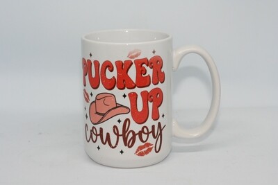 Pucker Up Cowboy Design Mug