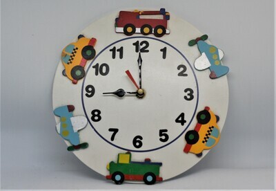 Time Flies with Fun: Kids&#39; Transportation Wall Clock