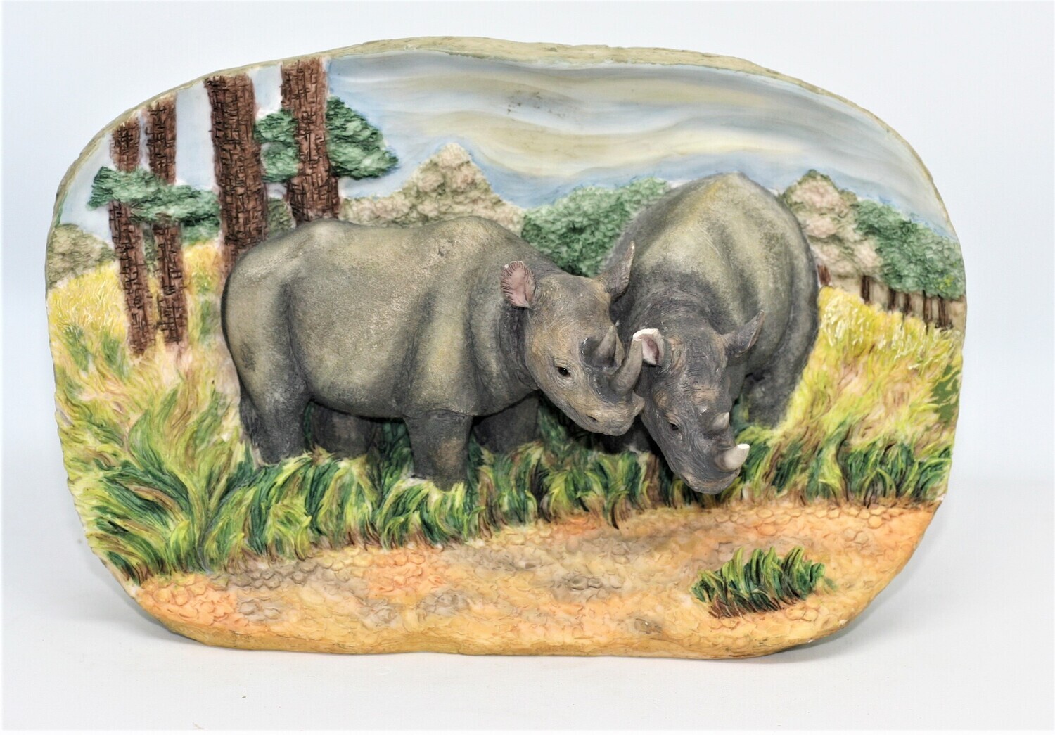 Rhinos Immortalized: Stunning Stone Prints of Wild Life