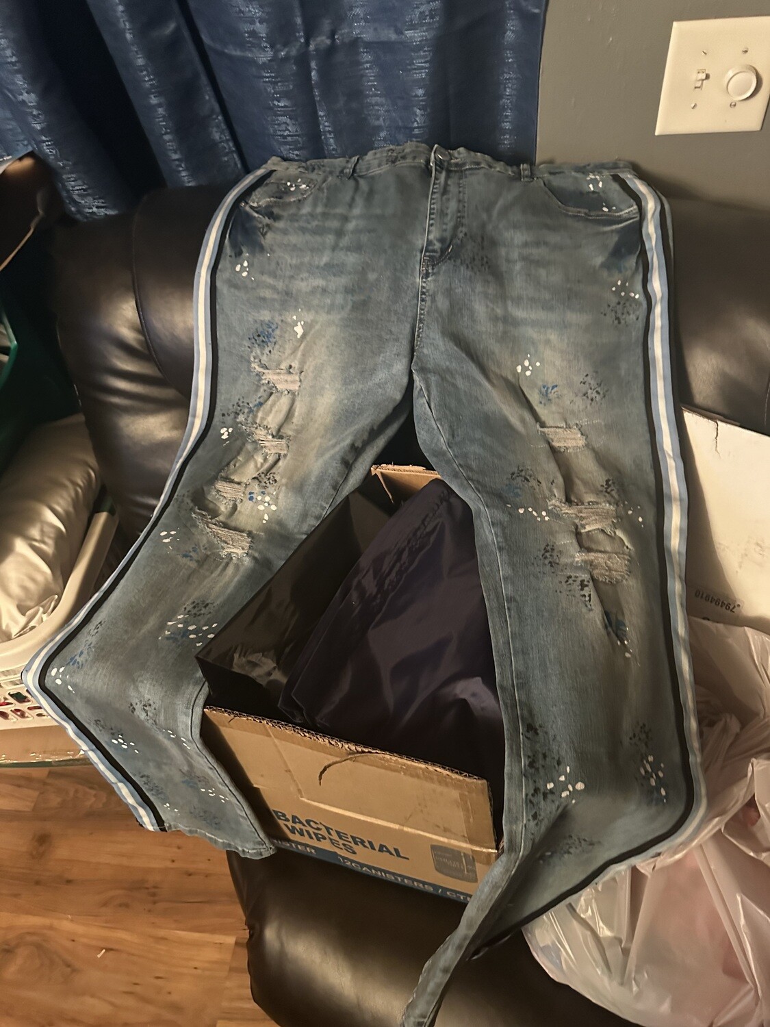 Blue Jean/White Stripe
