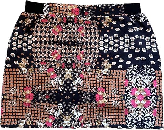 Golf Apparel for Women - Coral Skort - Coral Black Brown Unique Pattern Mix and Match