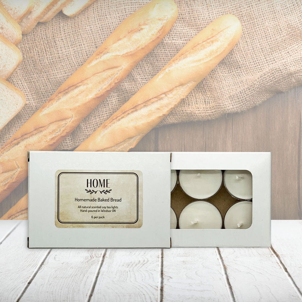 Homemade Baked Bread (Home) - Soy wax tea lights