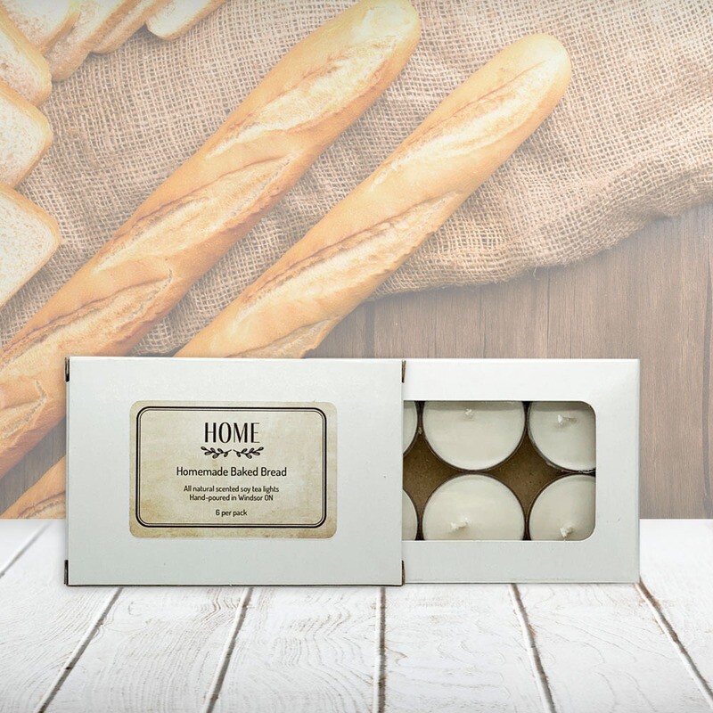 Homemade Baked Bread (Home) - Soy wax tea lights