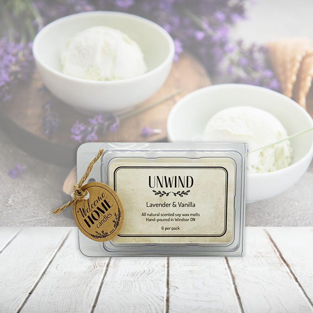 Lavender &amp; Vanilla (Unwind) - Soy wax melt