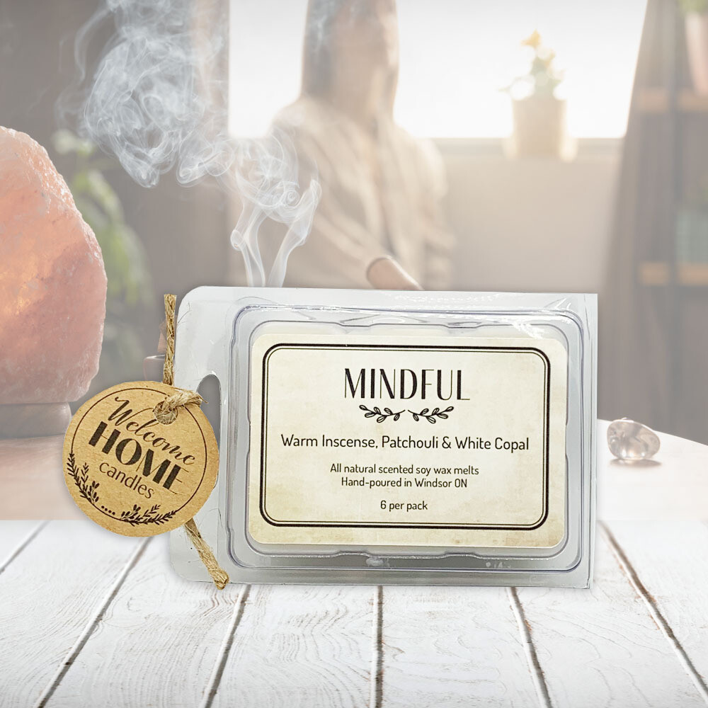 Warm Incense, Patchouli &amp; Copal (Mindful) - Soy wax melt