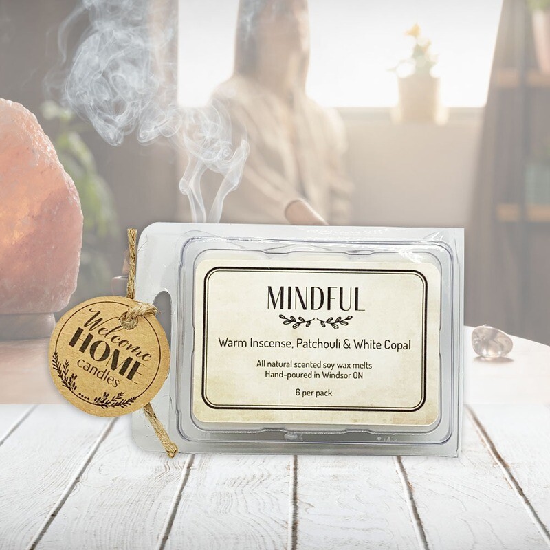 Warm Incense, Patchouli &amp; Copal (Mindful) - Soy wax melt
