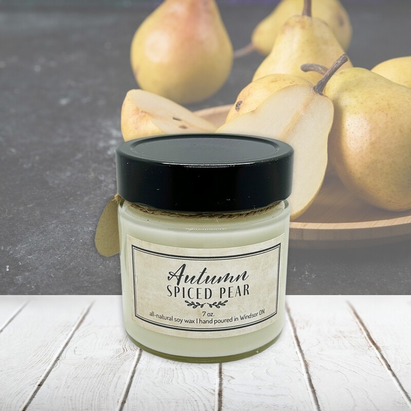 Autumn Spiced Pear - Soy wax candle 7 oz.