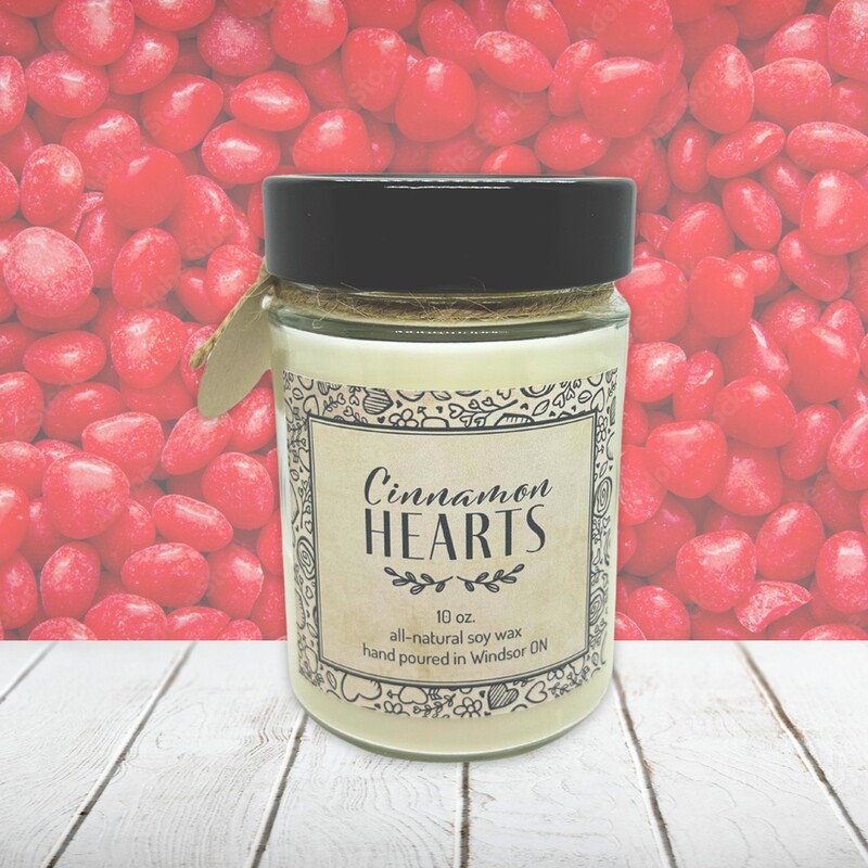 Cinnamon Hearts - Soy wax candle 10 oz.