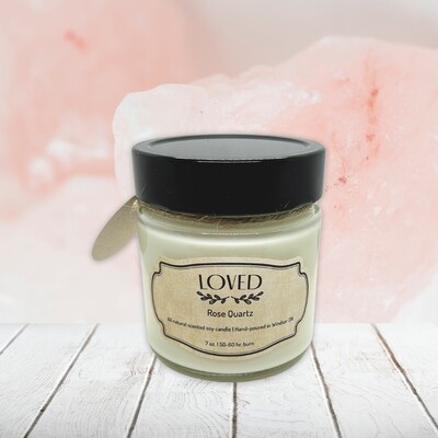 Rose Quartz (Loved) - Soy wax candle 7 oz.