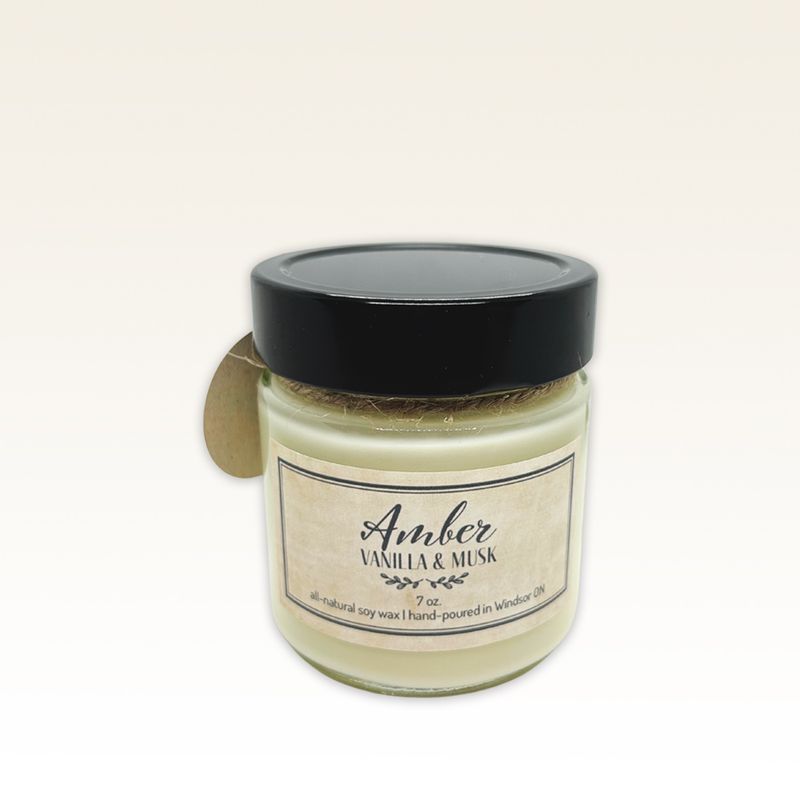 Amber Vanilla Musk - Soy wax candle 7 oz. Amber Vanilla Musk - Soy wax candle 7 oz.