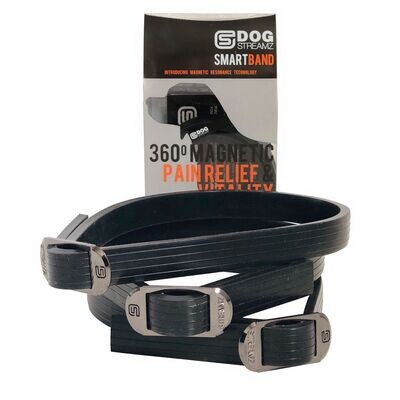DOG StreamZ Magnetic Dog Collars - Black Silicone Up to 55cm Standard