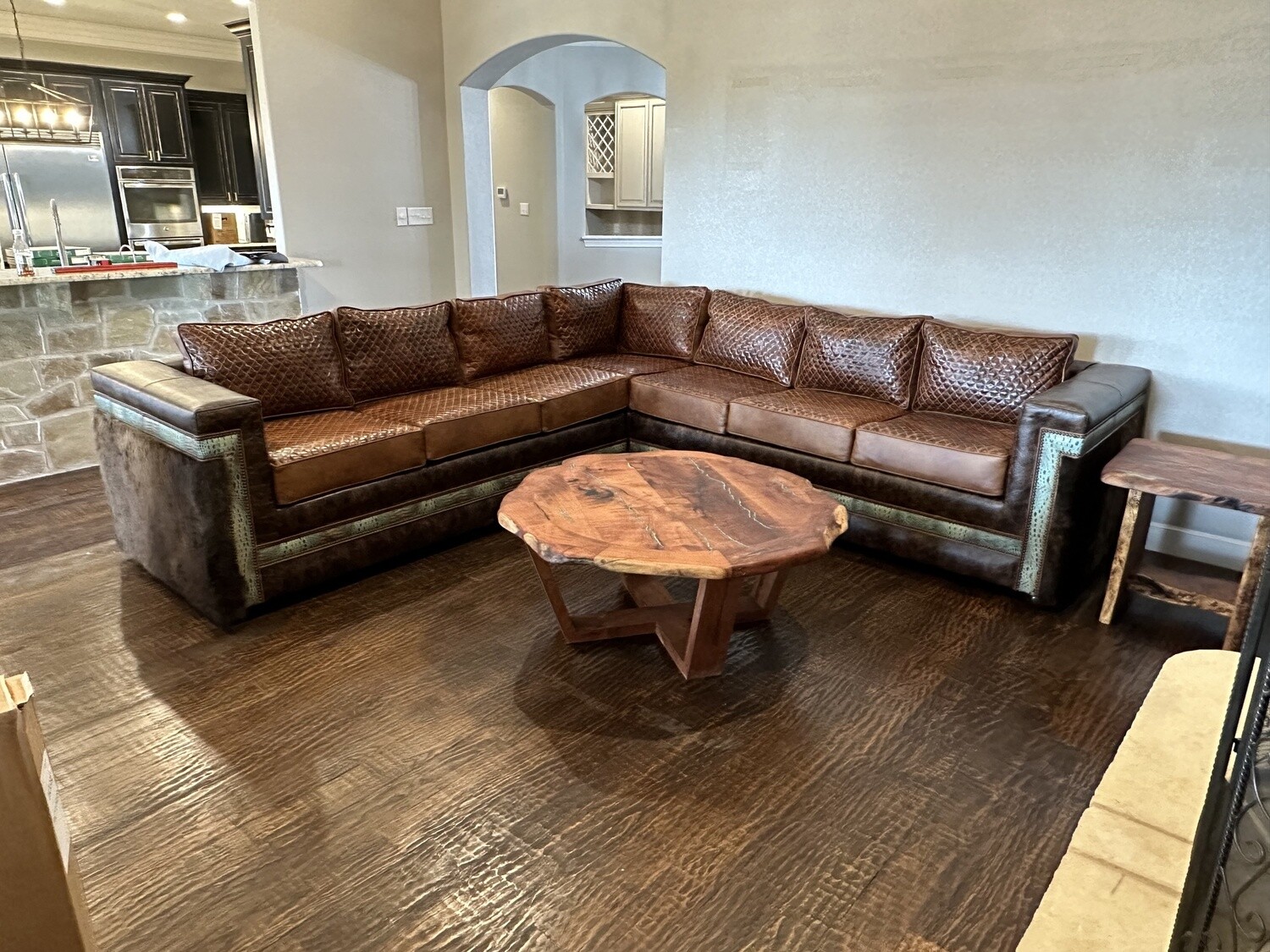 Architect Sectional With Buffalo Hide