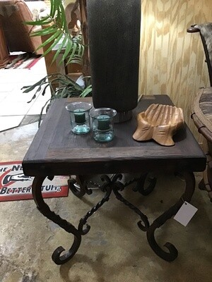 Wood &amp; Iron End Table