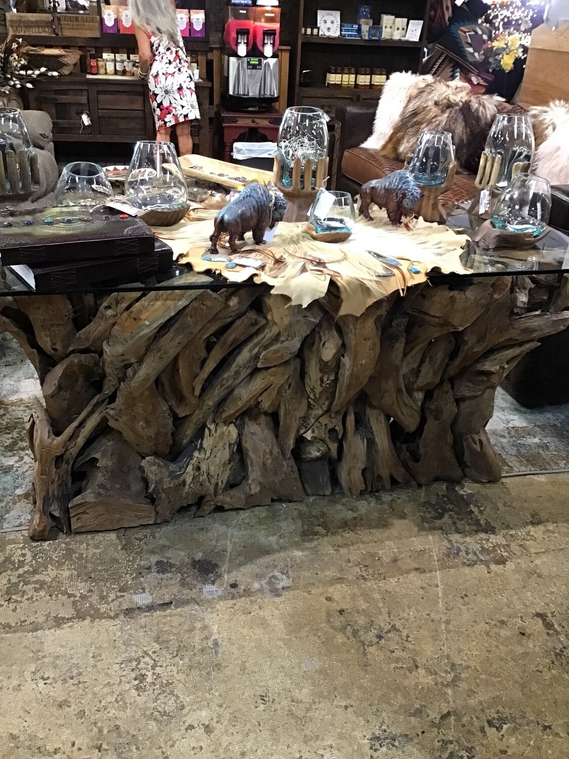 Native Teak Console Table