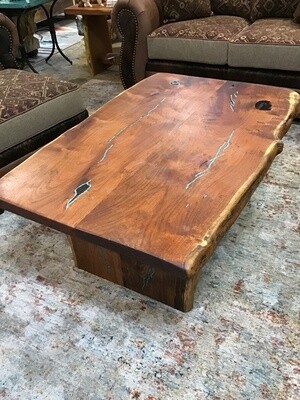 60x34 Mesquite Coffee Table with Inlay