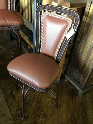 Tan Leather Swivel High Back Chair