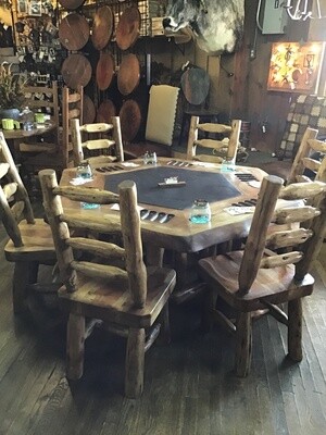 CD Poker Table w/6 Chairs - 62934