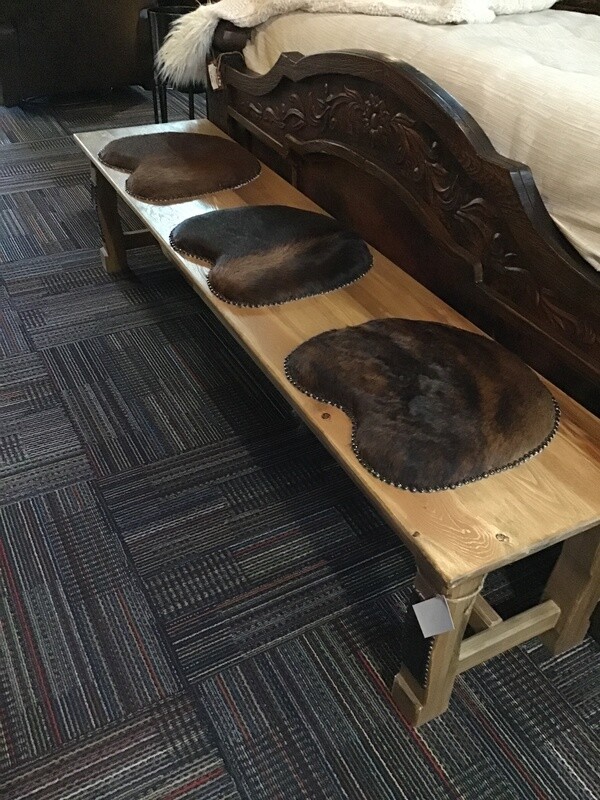 72” Cowhide Butt Bench