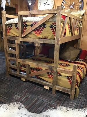 Queen/King Rough Lumber Bunk Bed