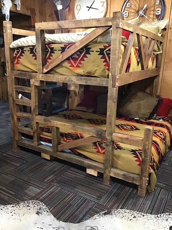 Queen/King Rough Lumber Bunk Bed