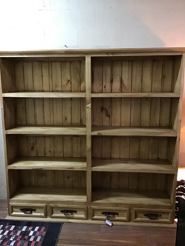 4 Drawer Bookcase- Honey