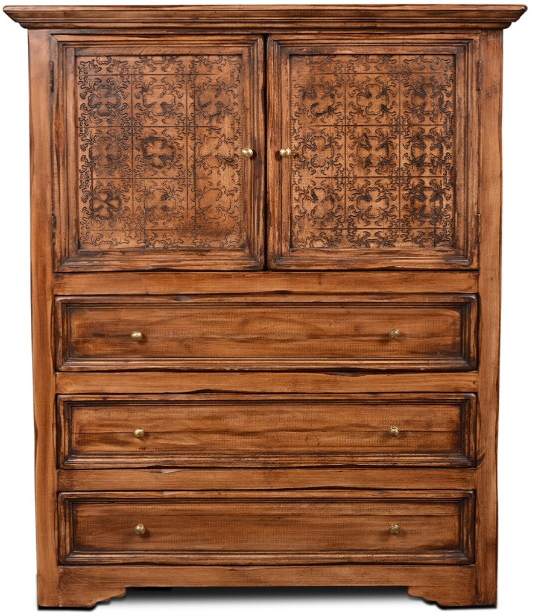 Lotus Antique Brown Chest