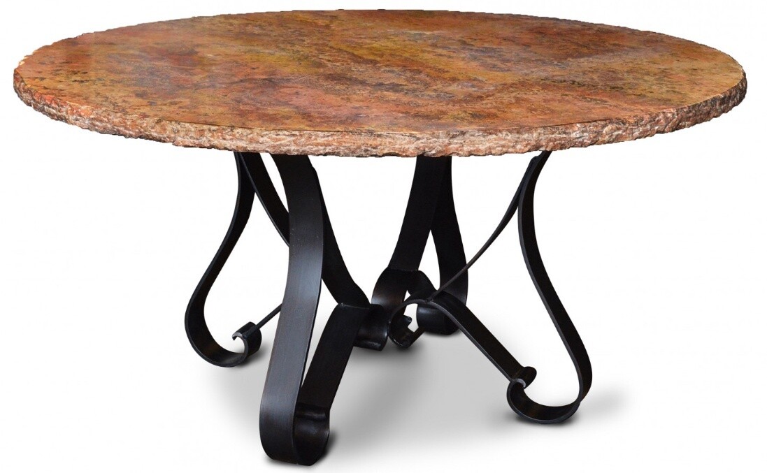 60&quot; Del Rio Travertine Top Table