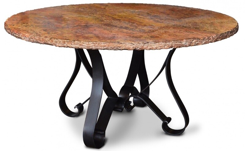 60&quot; Del Rio Travertine Top Table