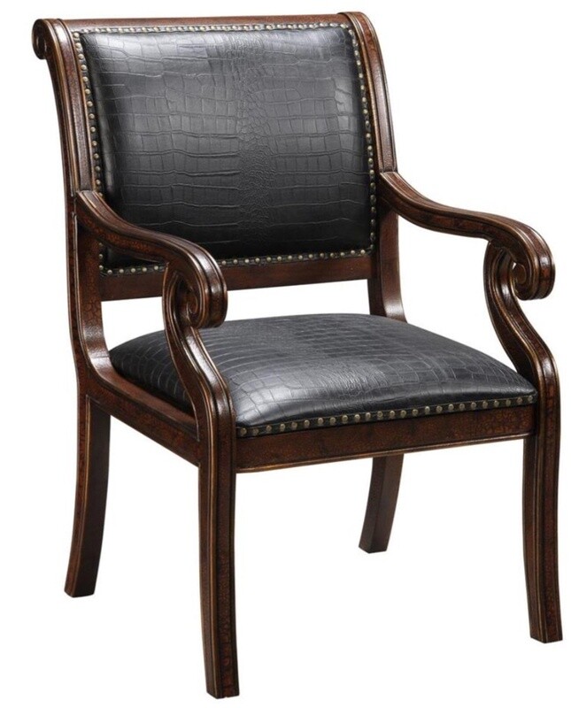 Black Croc Accent Chair