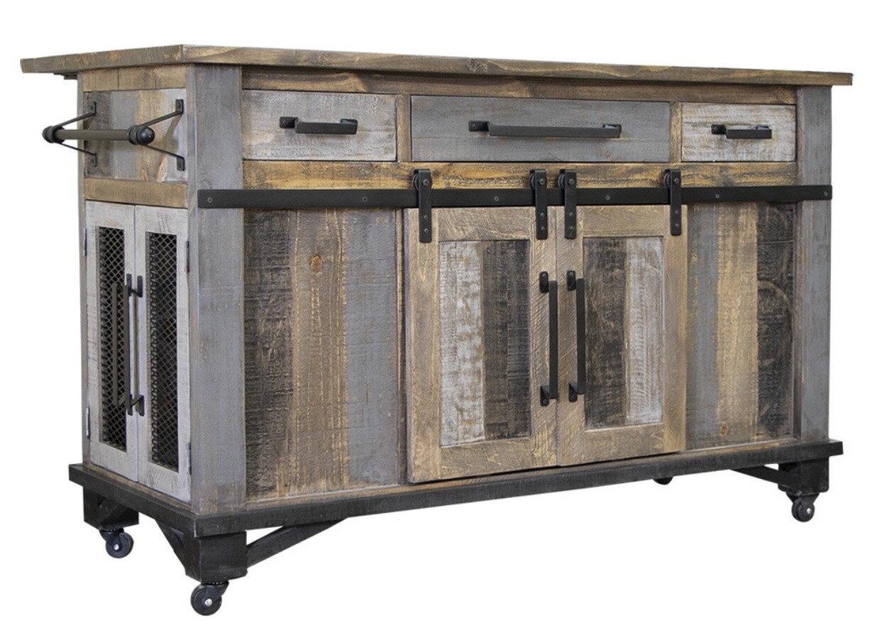 Loft Brown Kitchen Island