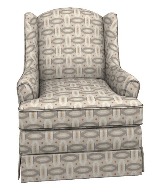 Natasha Swivel Glider -Stoneware