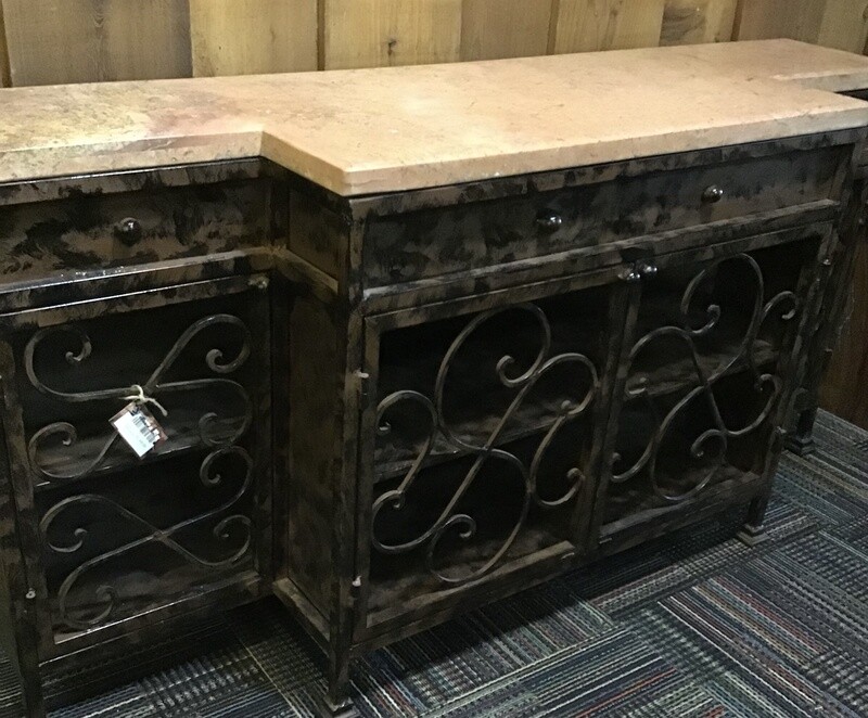 72x20 Marble/Iron Cabinet