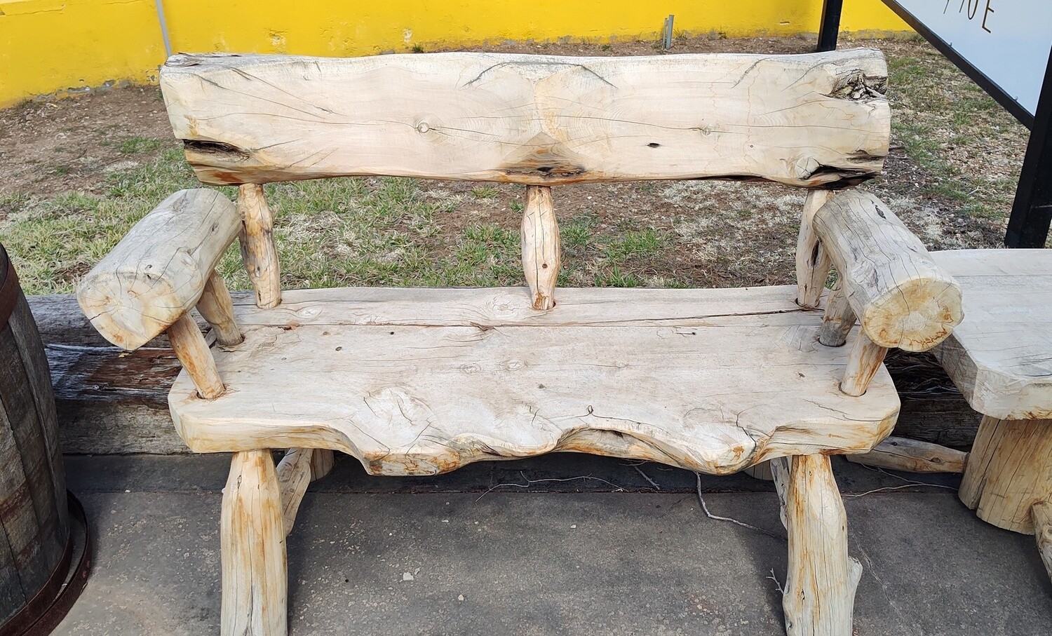 2-Seat Cedar Bench with Back