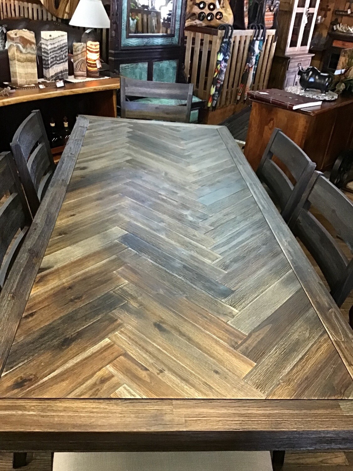 Aspen Counter Dining Table with 6 Chairs 80x34x36