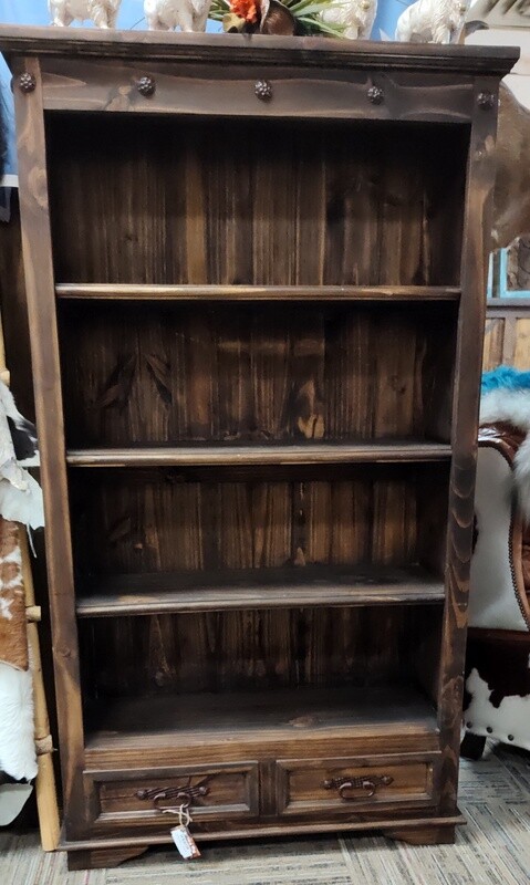 Indian 2 Drawer Bookcase -RR