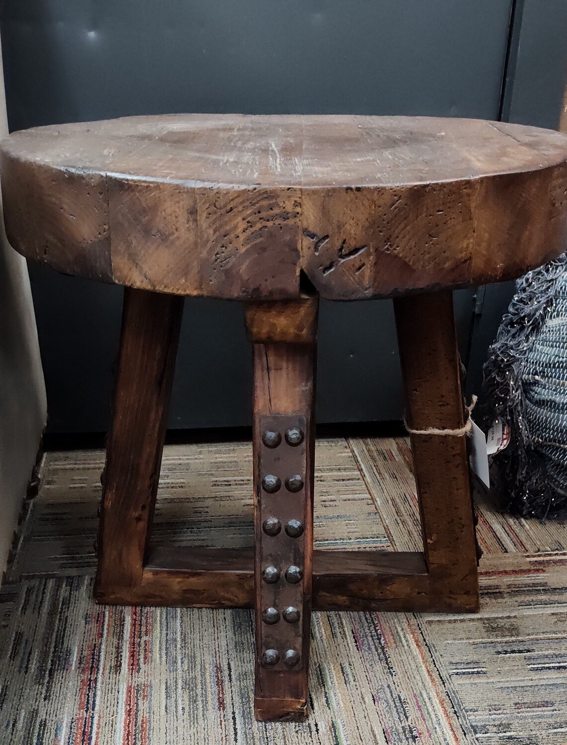 Chunky Round End Table