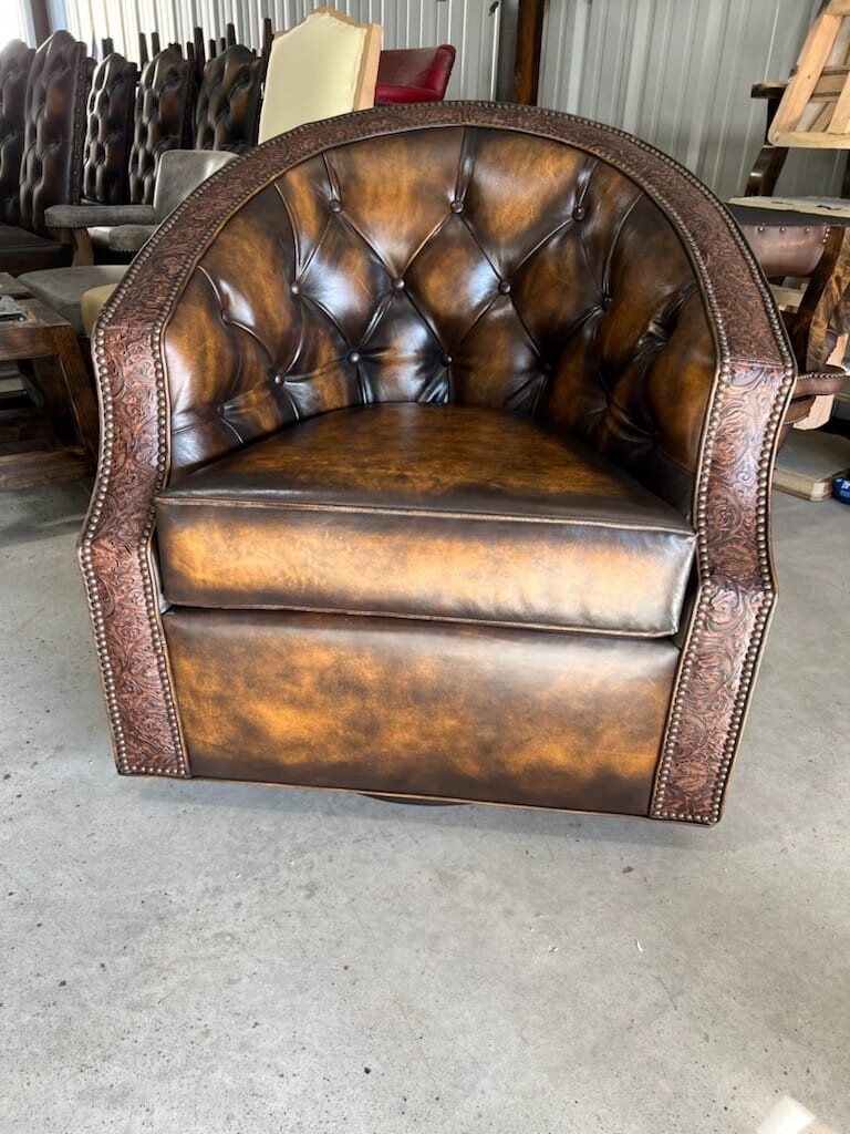 Custom Swivel Tufted Chairs