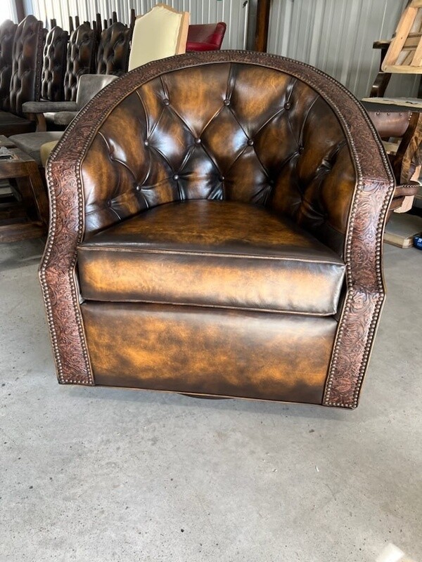 Custom Swivel Tufted Chairs