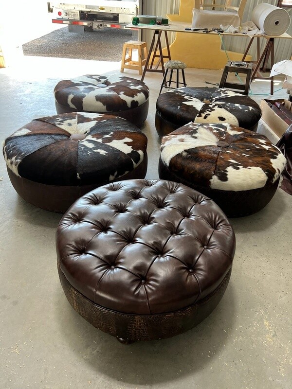 42” Round Customized Ottomans